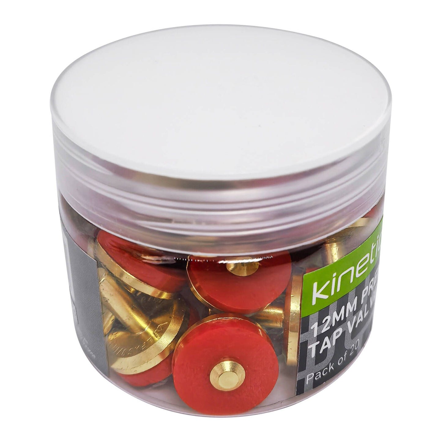 Kinetic 12mm Brass Tap Valve - 20 Pack