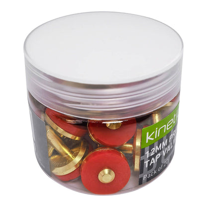 Kinetic 12mm Brass Tap Valve - 20 Pack
