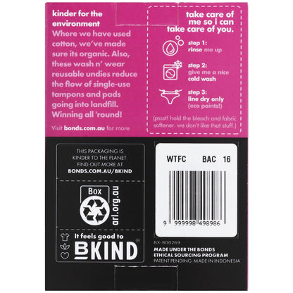 Bonds Bloody Comfy Brief Heavy 18 Period Care Reusable Underwear Each