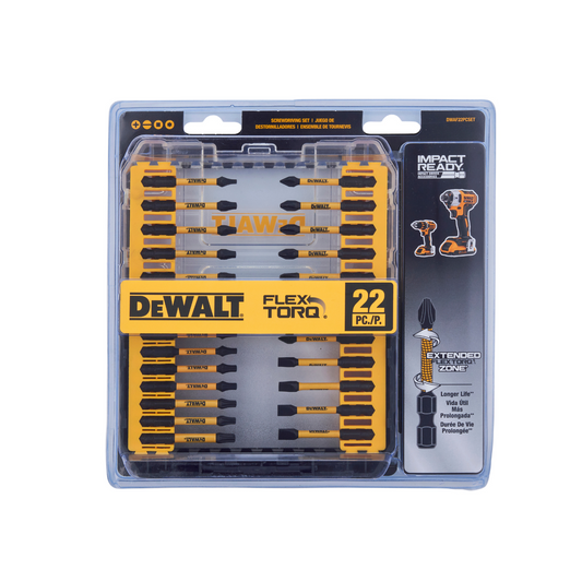 Dewalt Flextorq Screwdriving Bit Set 22 Piece