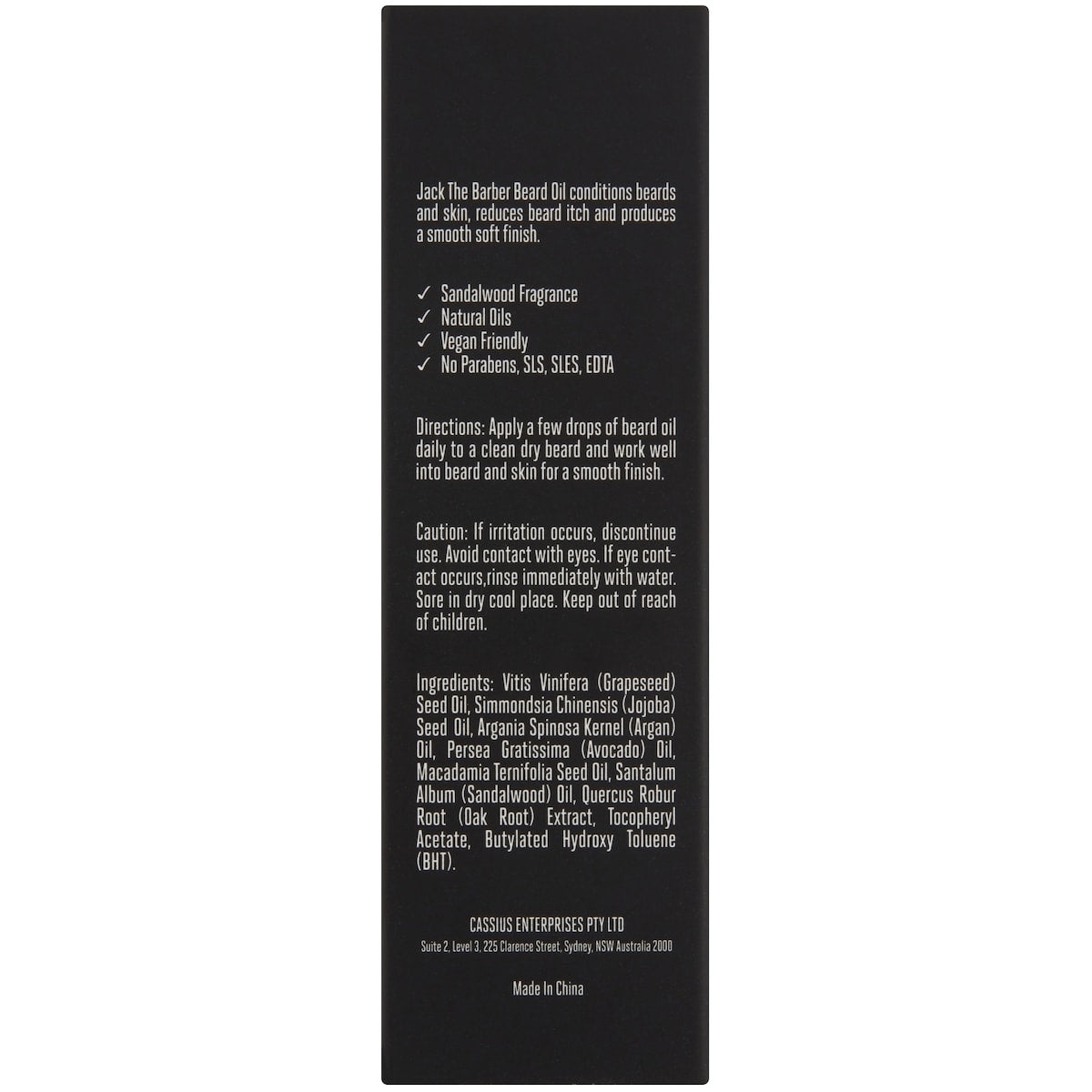 Jack The Barber Nourishing Beard Oil 30ml