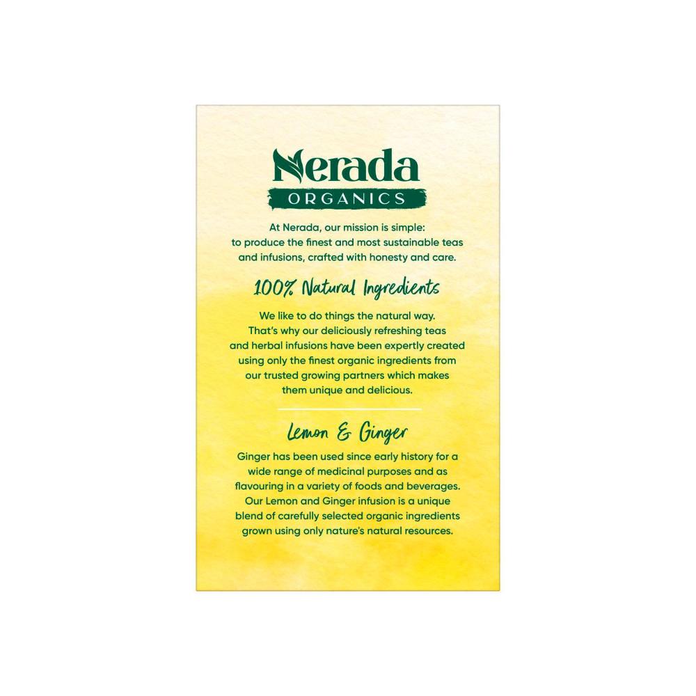 Nerada Organic Lemon & Ginger Tea Bags 40 pack - 60g