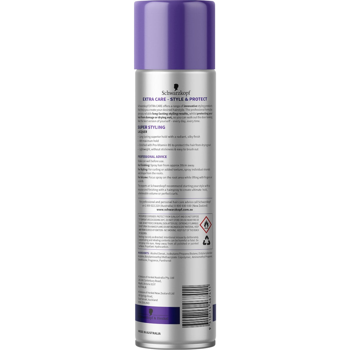 Schwarzkopf Extra Care Hair Spray Super Styling Lacquer Hairspray 400g