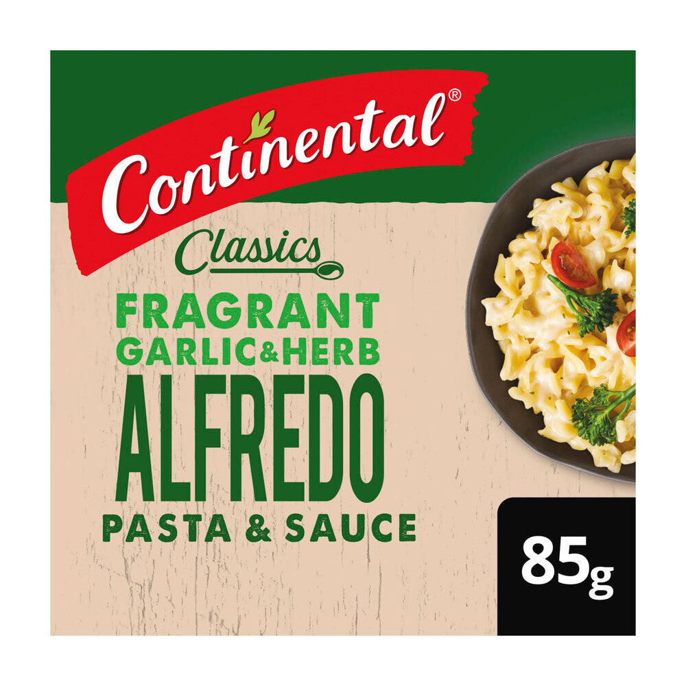 Continental Alfredo Garlic & Herb Pasta & Sauce Serves 3 - 85g