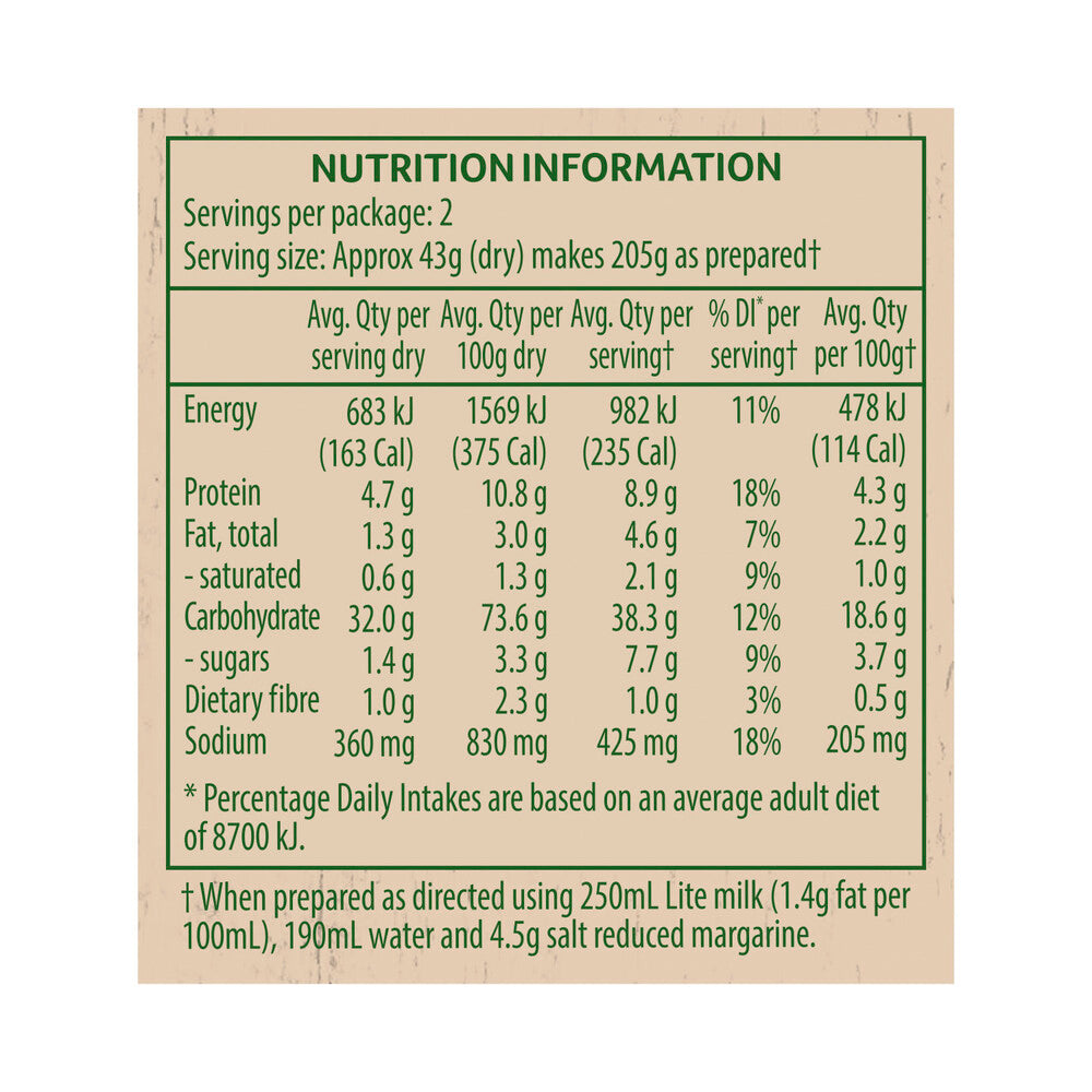 Continental Alfredo Garlic & Herb Pasta & Sauce Serves 3 - 85g