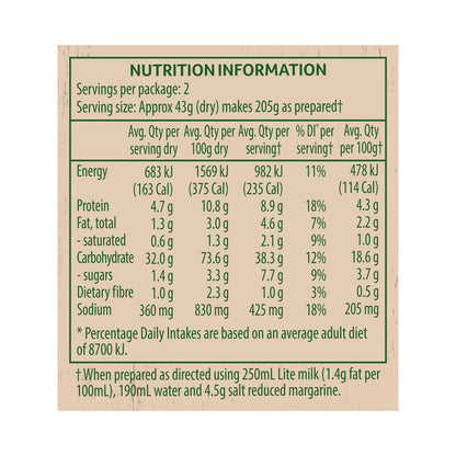 Continental Alfredo Garlic & Herb Pasta & Sauce Serves 3 - 85g