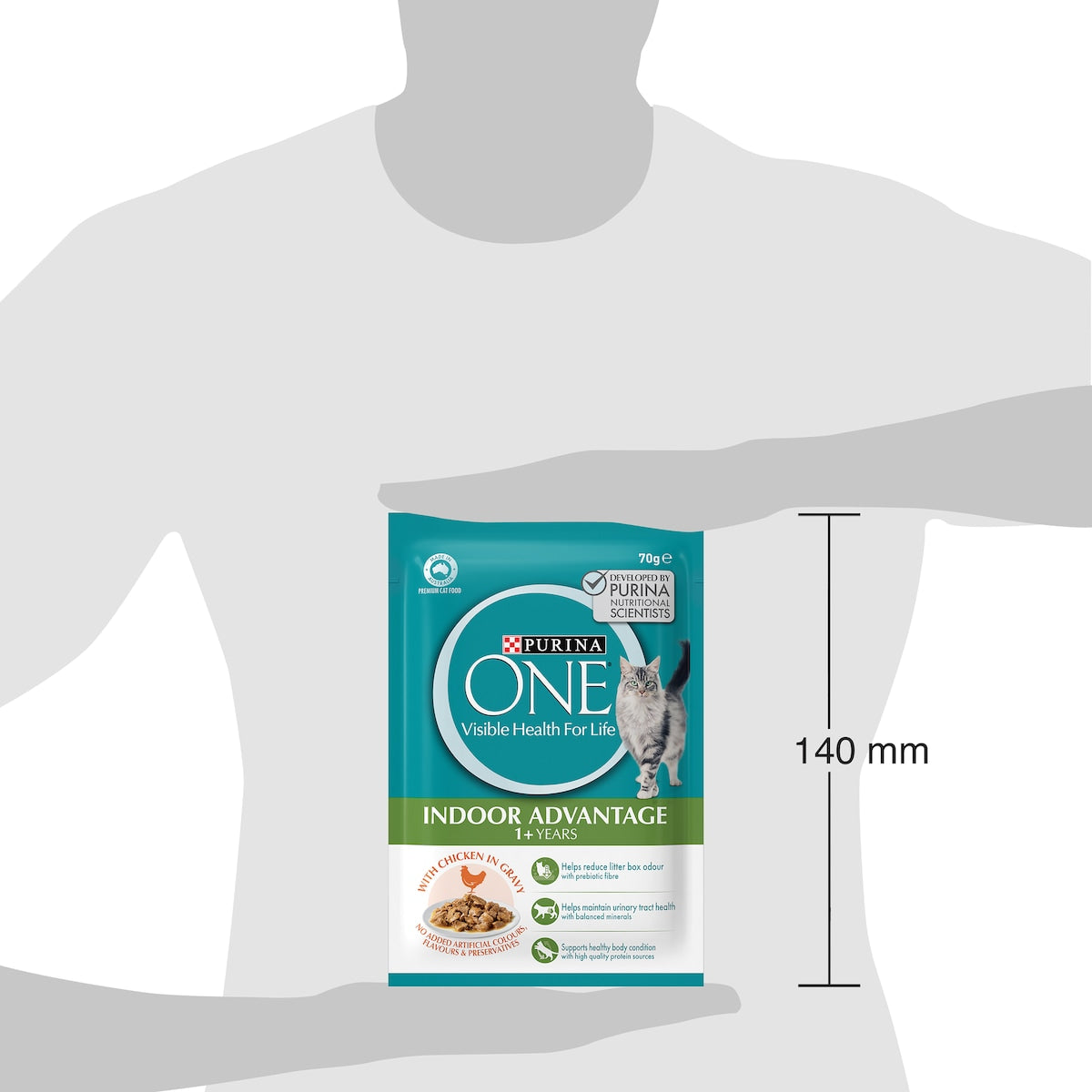 Purina One Adult Indoor With Chicken In Gravy Wet Cat Food 70g