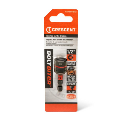 Crescent Bolt Biter Impact Nut Driver and Extractor - 1/2" x 1-7/8"