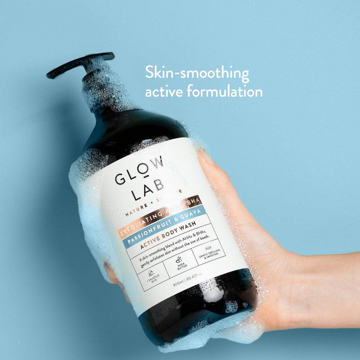Glow Lab Active Body Wash Exfoliating Aha 900ml