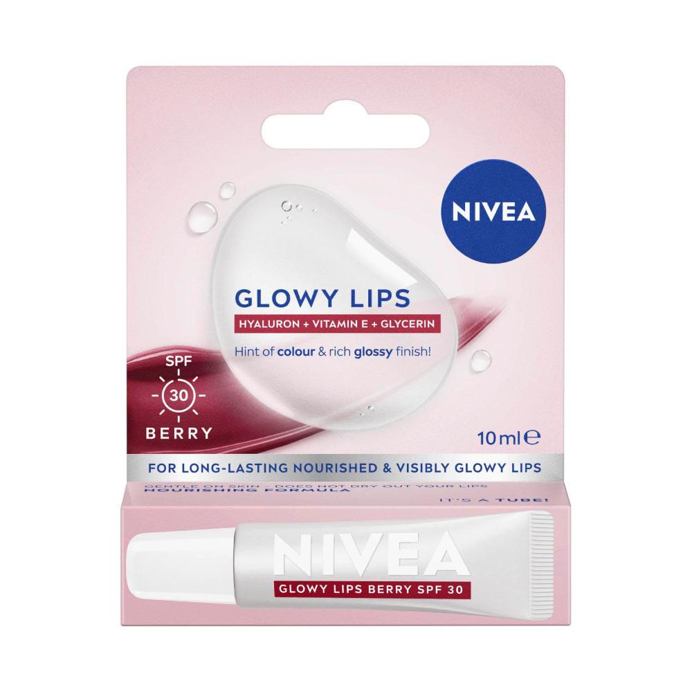 Nivea Lip Balm Glowy Lips Berry Spf 30 - 10g