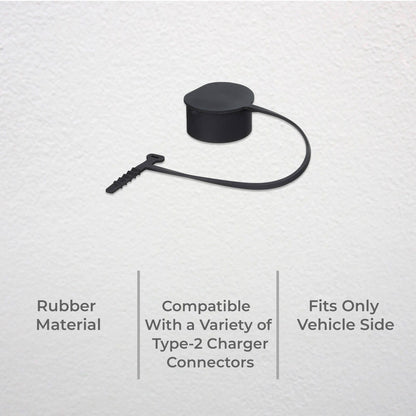Deta EV Charger Connector Cover - Type-2 - 36.7 x 85.7mm - Black