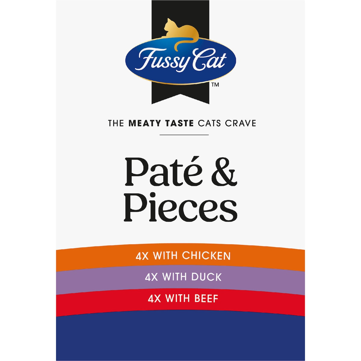 Fussy Cat Grain Free Adult Wet Cat Food Pate & Pieces 80g X 12 Pack