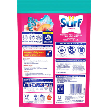 Surf 5-in-1 Laundry Capsules Tropical 30 Pack