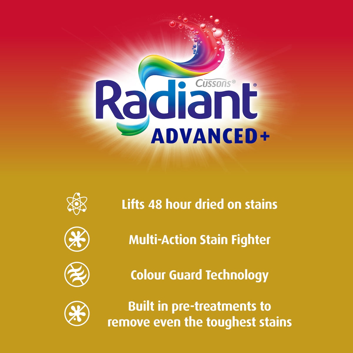 Radiant Advanced+ Ultra Power Laundry Liquid Detergent 1.8l