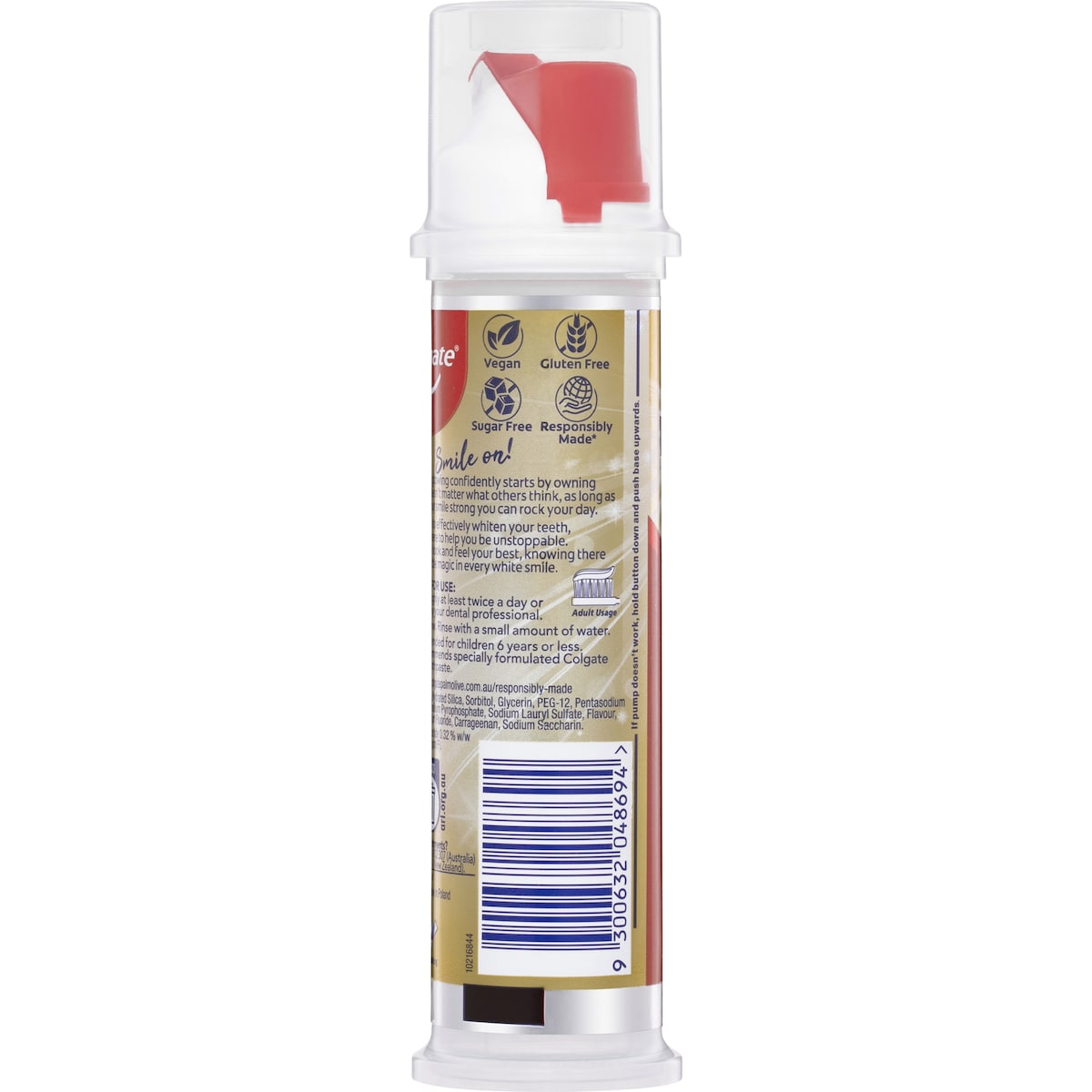 Colgate Advanced Whitening Toothpaste Tartar Pump 130g