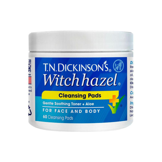 TN Dickinsons Witch Hazel eansing Pads - 60 Pack