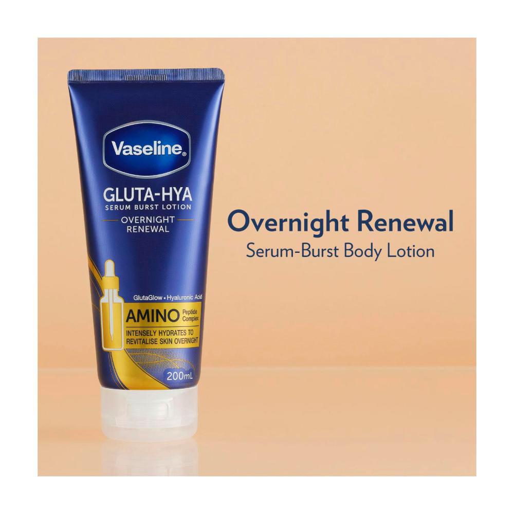 Vaseline Gluta-hya Body Lotion Moisturiser Overnight - 200mL