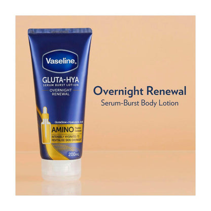 Vaseline Gluta-hya Body Lotion Moisturiser Overnight - 200mL