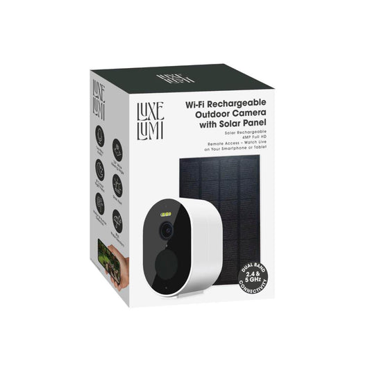 Outdoor Battery Camera With Solar Panel - 1 Each