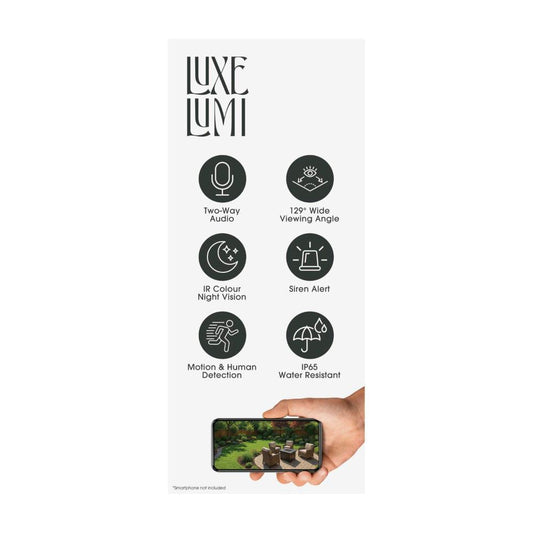 Outdoor Battery Camera With Solar Panel - 1 Each