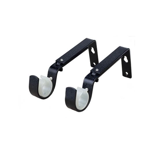Pillar Black Curtain Rod Bracket 25 & 32mm
