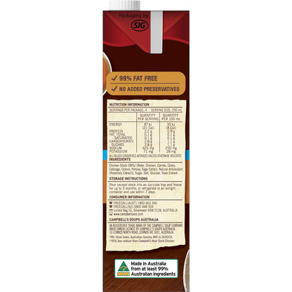 Campbells Real Stock Chicken Salt Reduced 1l