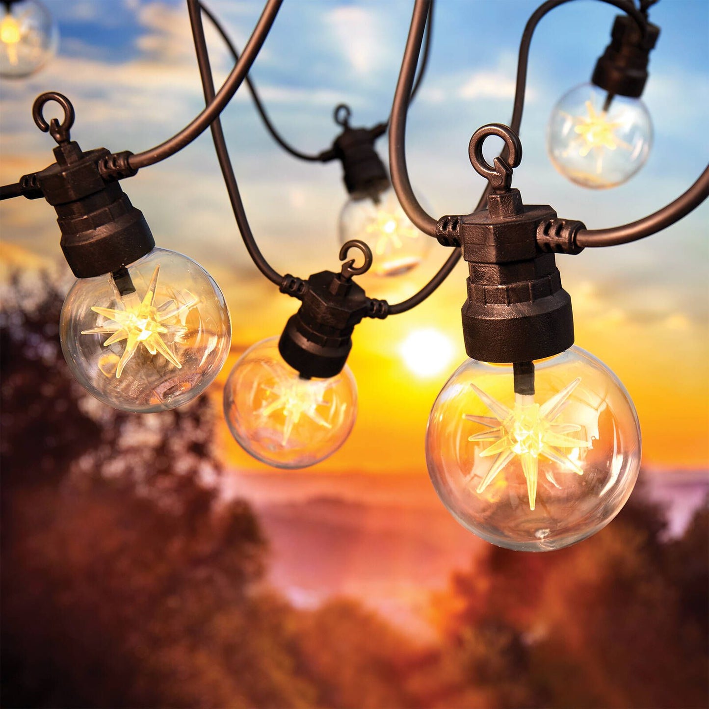 Lytworx Solar Starburst Party Lights - 10 Pack - 2.7m - Warm White