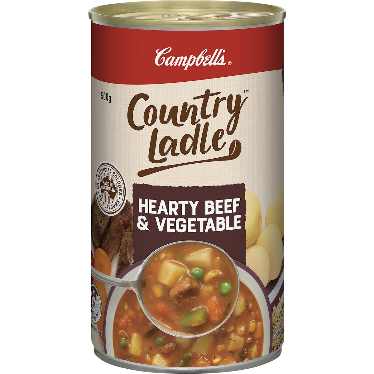 Campbells Country Ladle Soup Hearty Beef & Vegetable 500g