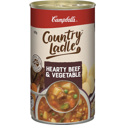 Campbells Country Ladle Soup Hearty Beef & Vegetable 500g