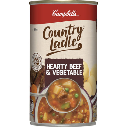 Campbells Country Ladle Soup Hearty Beef & Vegetable 500g