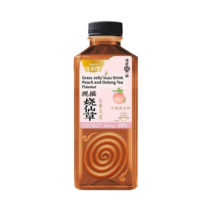 Sunity Peach Oolong Shaken Grass Jelly Drink - 400mL