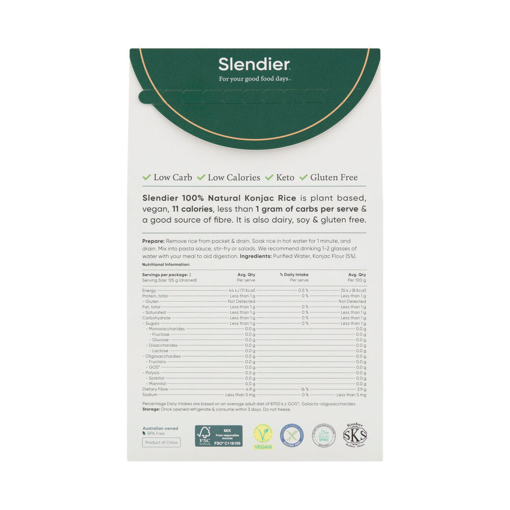 Slendier Rice Style Konjac - 400g