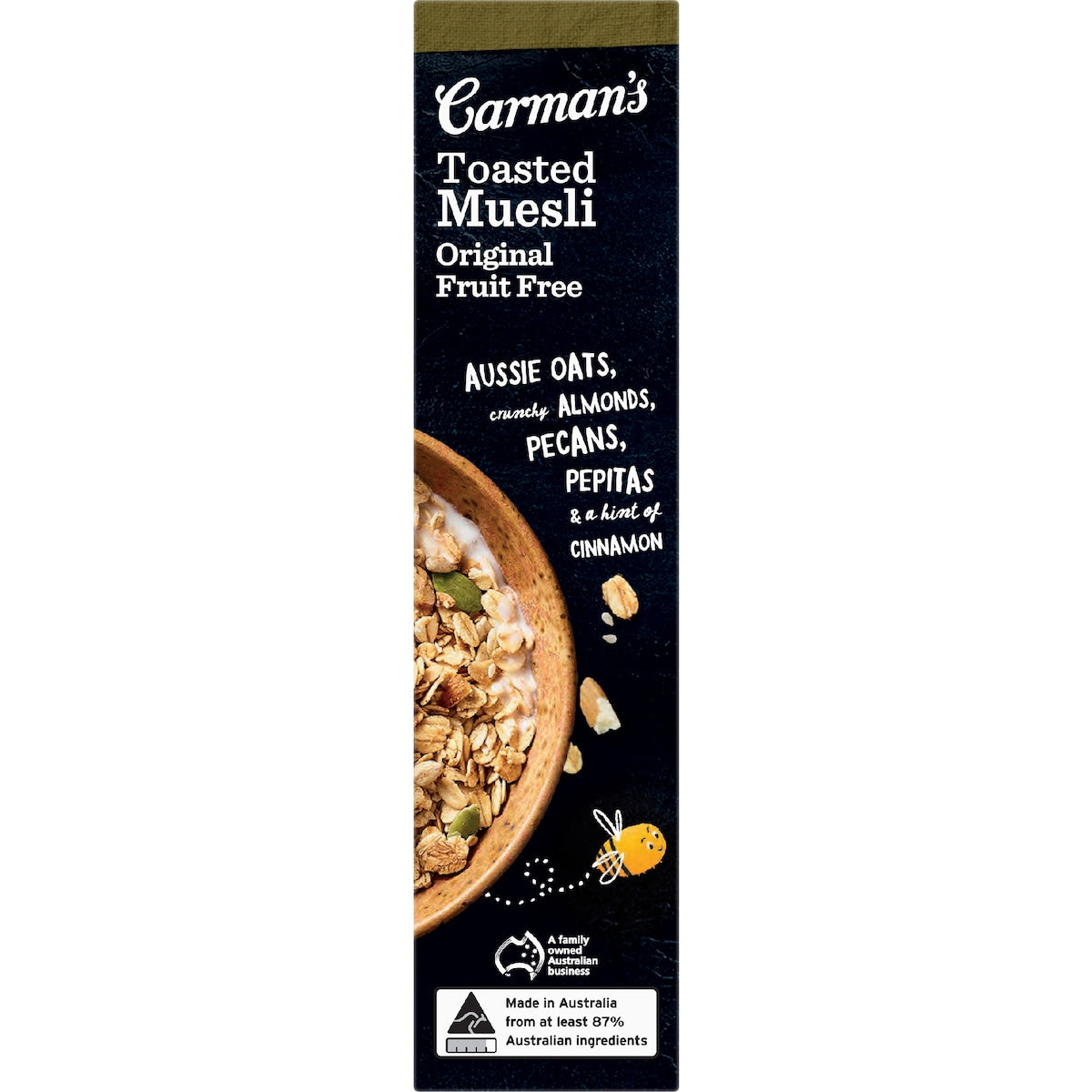 Carmans Muesli Toasted Original Fruit Free 500g