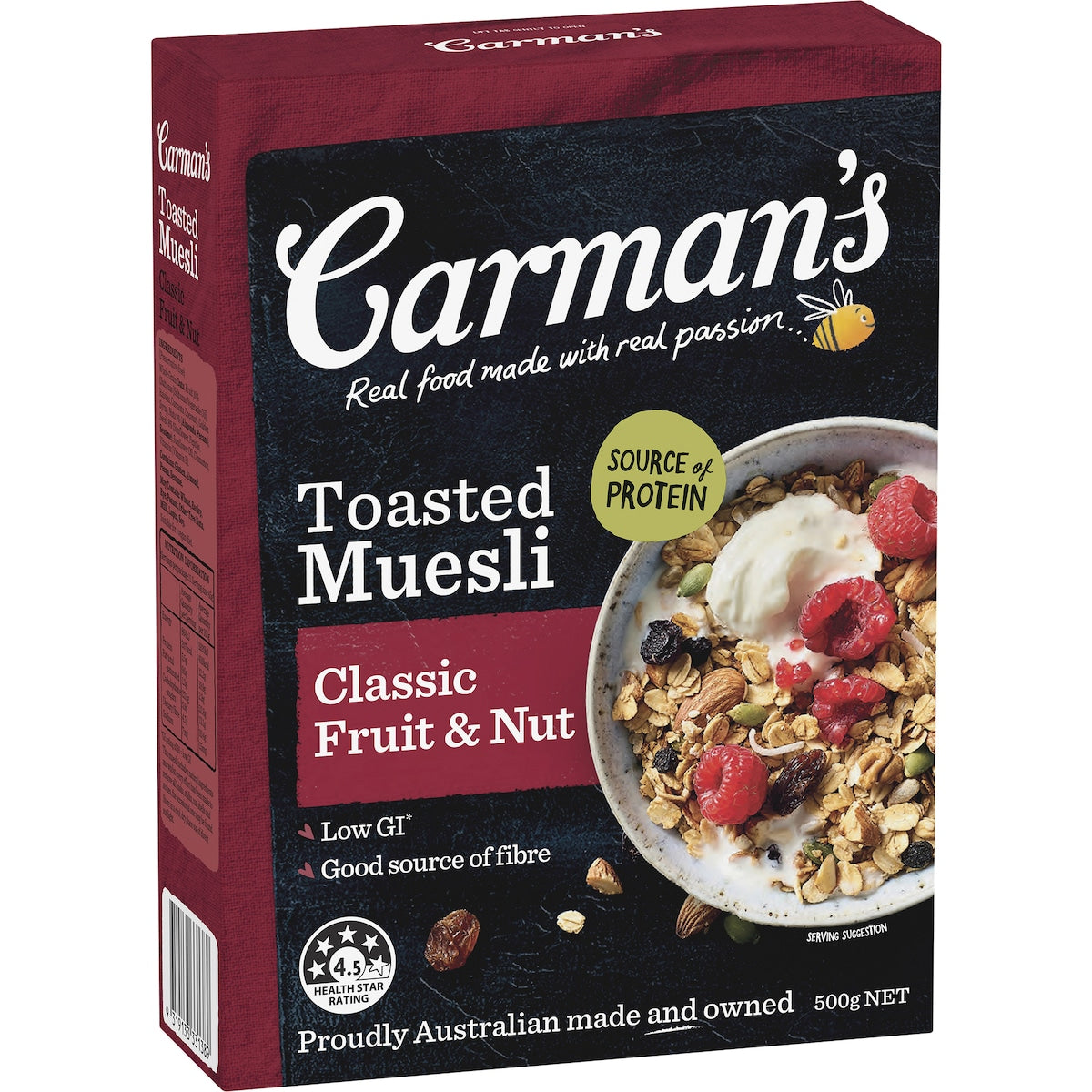 Carmans Muesli Toasted Classic Fruit & Nut 500g
