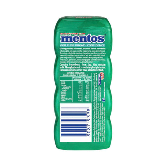Mentos Pure Fresh Spearmint Chewing Gum - 30g