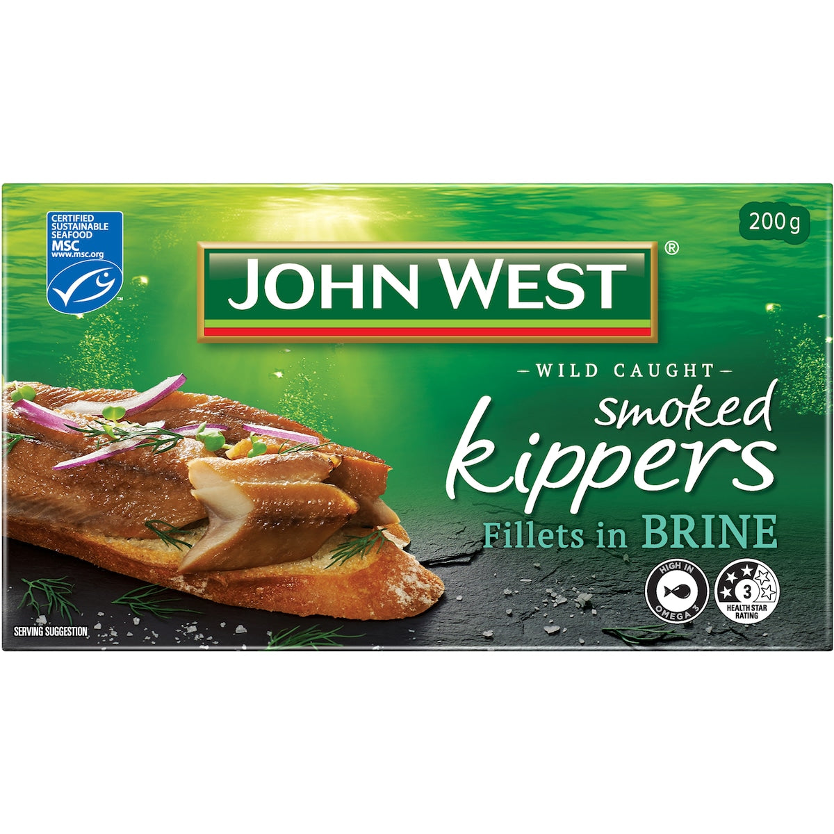 John West Smoked Kippers Fillets In Brine 200g