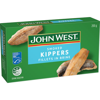 John West Smoked Kippers Fillets In Brine 200g