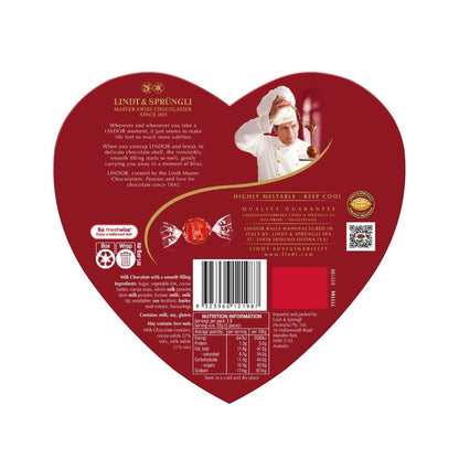 Lindt Lindor Milk Chocolate Heart Box - 147g