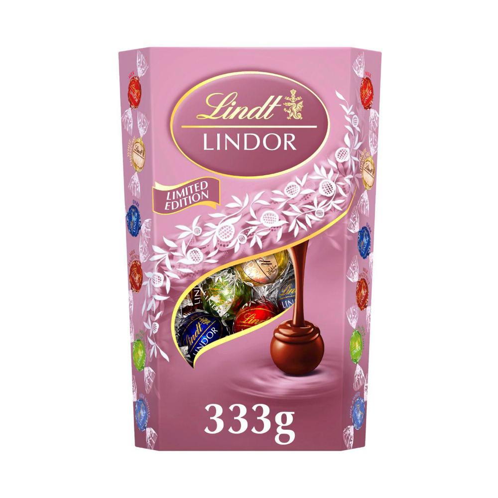 Lindt Lindor Pink Assorted Chocolate Limited Edition Cornet - 333g