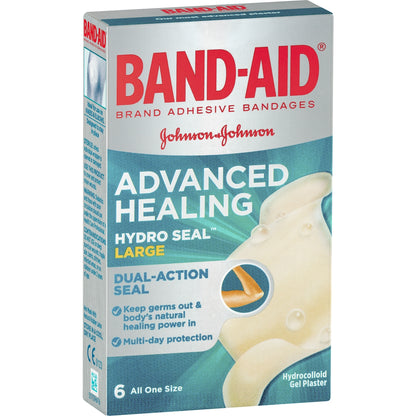 Band-aid Advanced Healing Hydro Seal Plaster Large 6 Pack