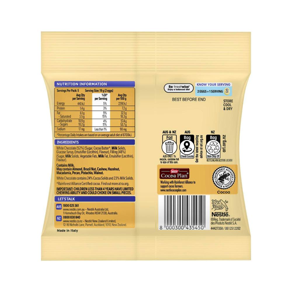 Nestle Milkybar White Chocolate Mini Eggs Bag - 95g