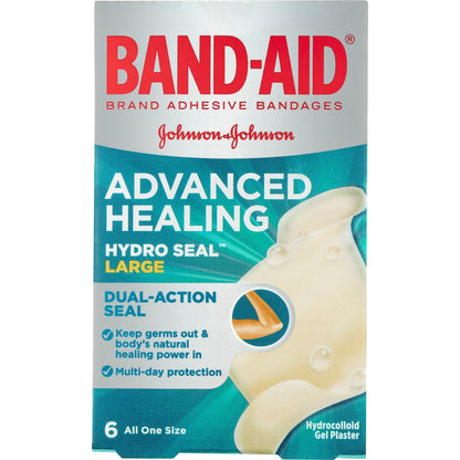 Band-aid Advanced Healing Hydro Seal Plaster Large 6 Pack