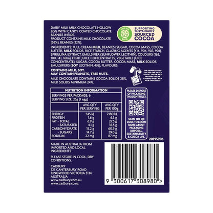Cadbury Humpty Dumpty Chocolate Easter Eggs With Beanies Carton - 150g