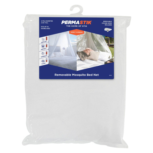 Permastik Removable Mosquito Bed Net Kit 2.3 x 2.75m Double  Bed Size