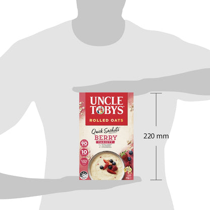Uncle Tobys Oats Sachets Berry Variety 10 Pack 350g