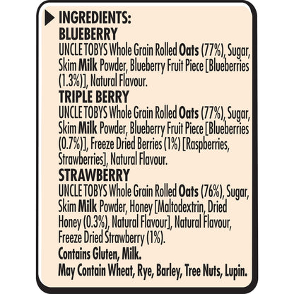 Uncle Tobys Oats Sachets Berry Variety 10 Pack 350g