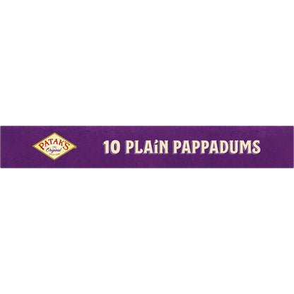 Pataks Cook To Eat Pappadums Plain 100g