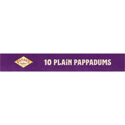 Pataks Cook To Eat Pappadums Plain 100g