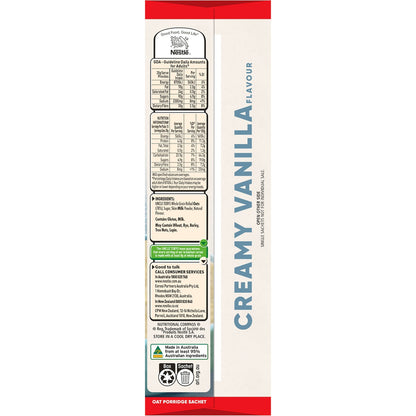 Uncle Tobys Oats Sachets Creamy Vanilla 10 Pack 350g