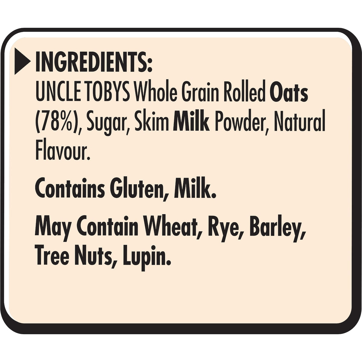 Uncle Tobys Oats Sachets Creamy Vanilla 10 Pack 350g